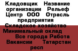 Кладовщик › Название организации ­ Рельеф-Центр, ООО › Отрасль предприятия ­ Складское хозяйство › Минимальный оклад ­ 28 000 - Все города Работа » Вакансии   . Татарстан респ.